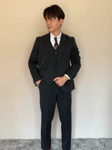 經典單色三件式套裝-始祖深灰