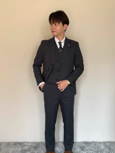 經典單色三件式套裝-石墨灰