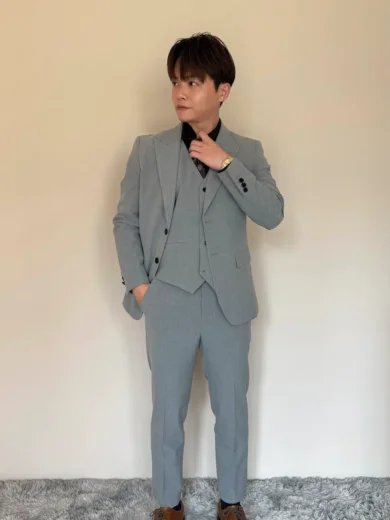 經典單色三件式套裝-海鷗灰